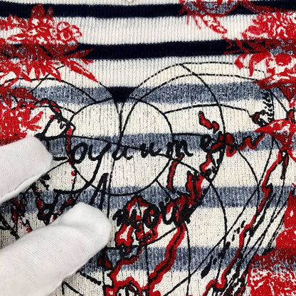 Dior Striped Knit Long Sleeve Sweater