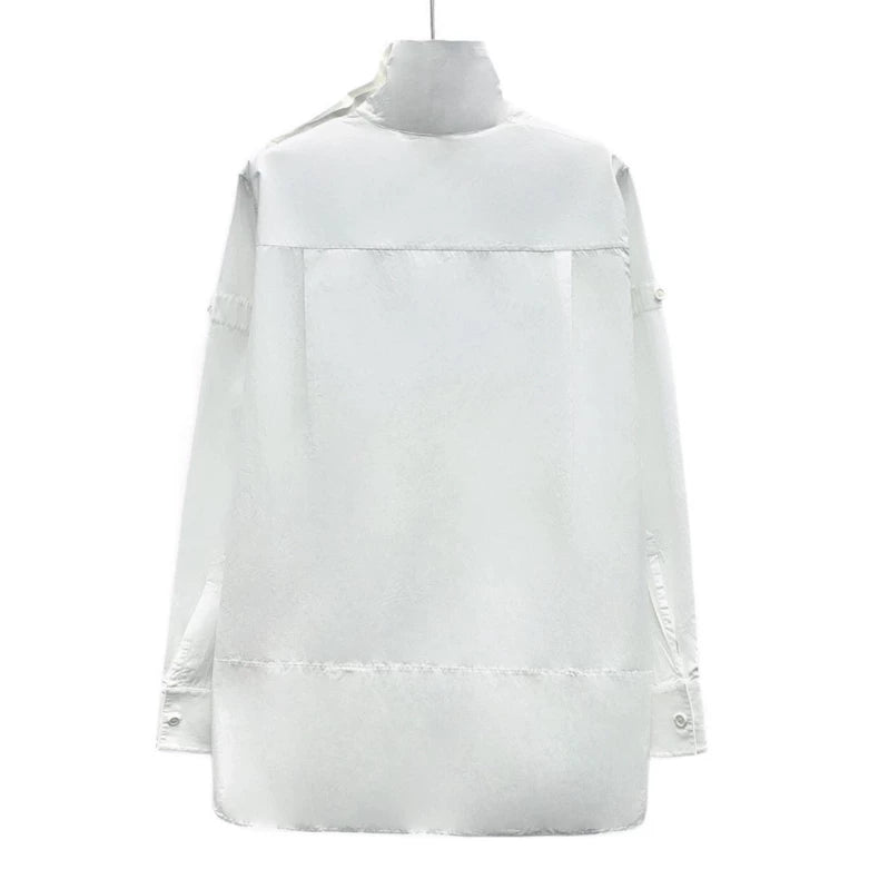 Celine White Long Sleeve Cotton Shirt