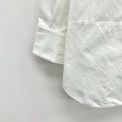 Celine White Long Sleeve Cotton Shirt