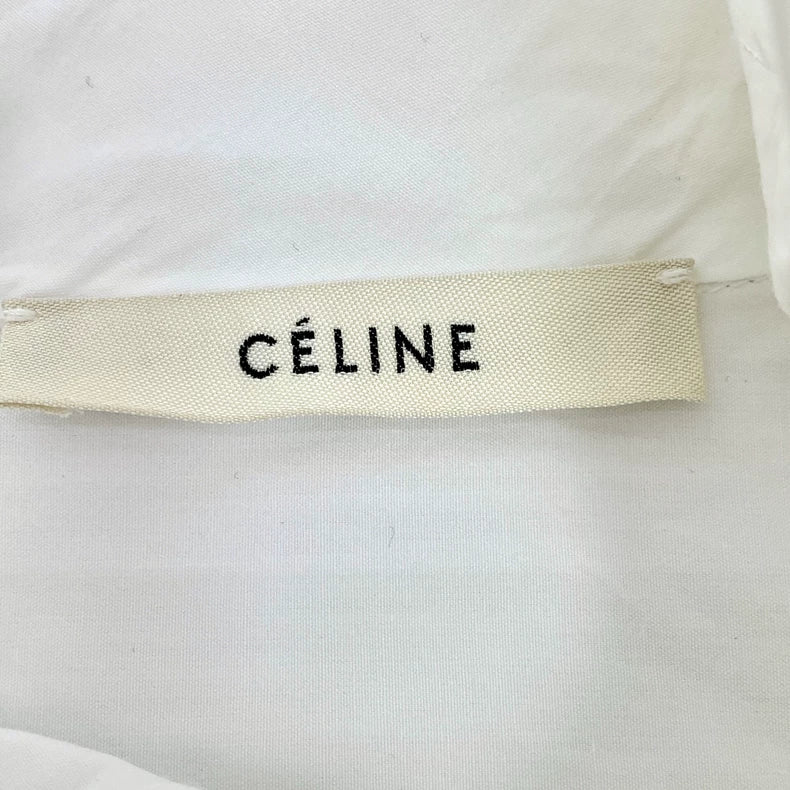 Celine White Long Sleeve Cotton Shirt