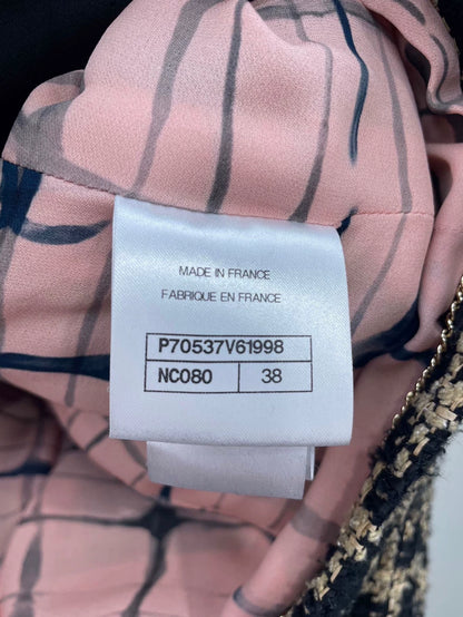 Chanel Checkered Chain Trim Blazer