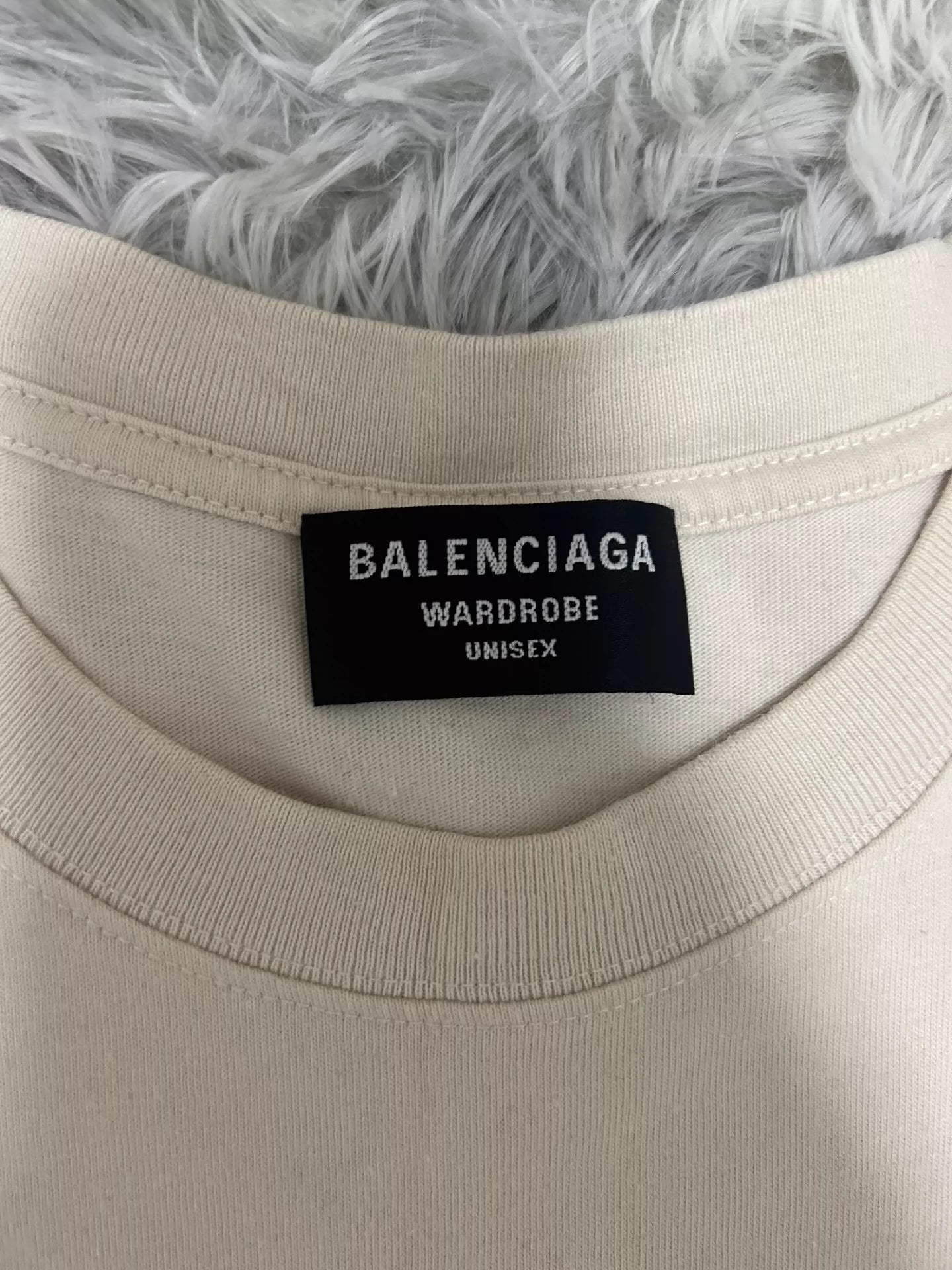 Balenciaga beige short sleeved shirt