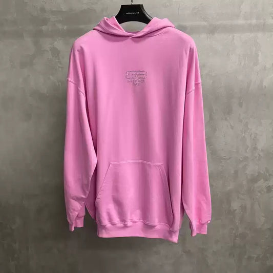 Balenciaga Pink Lock Full Diamond Logo Hoodie