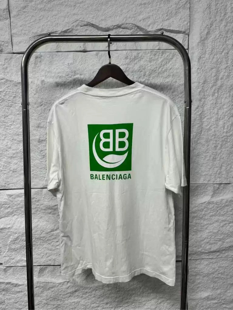 Balenciaga white eco-friendly short sleeved shirt