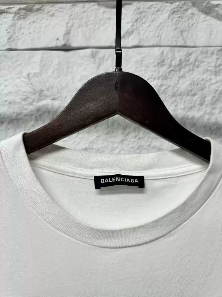 Balenciaga white eco-friendly short sleeved shirt