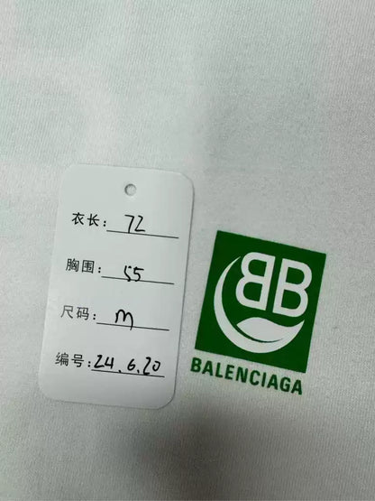 Balenciaga white eco-friendly short sleeved shirt