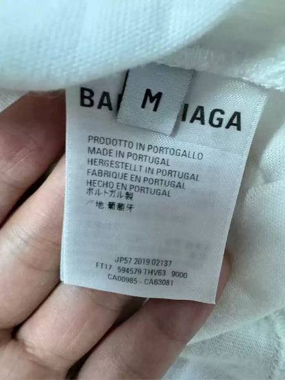 Balenciaga white eco-friendly short sleeved shirt