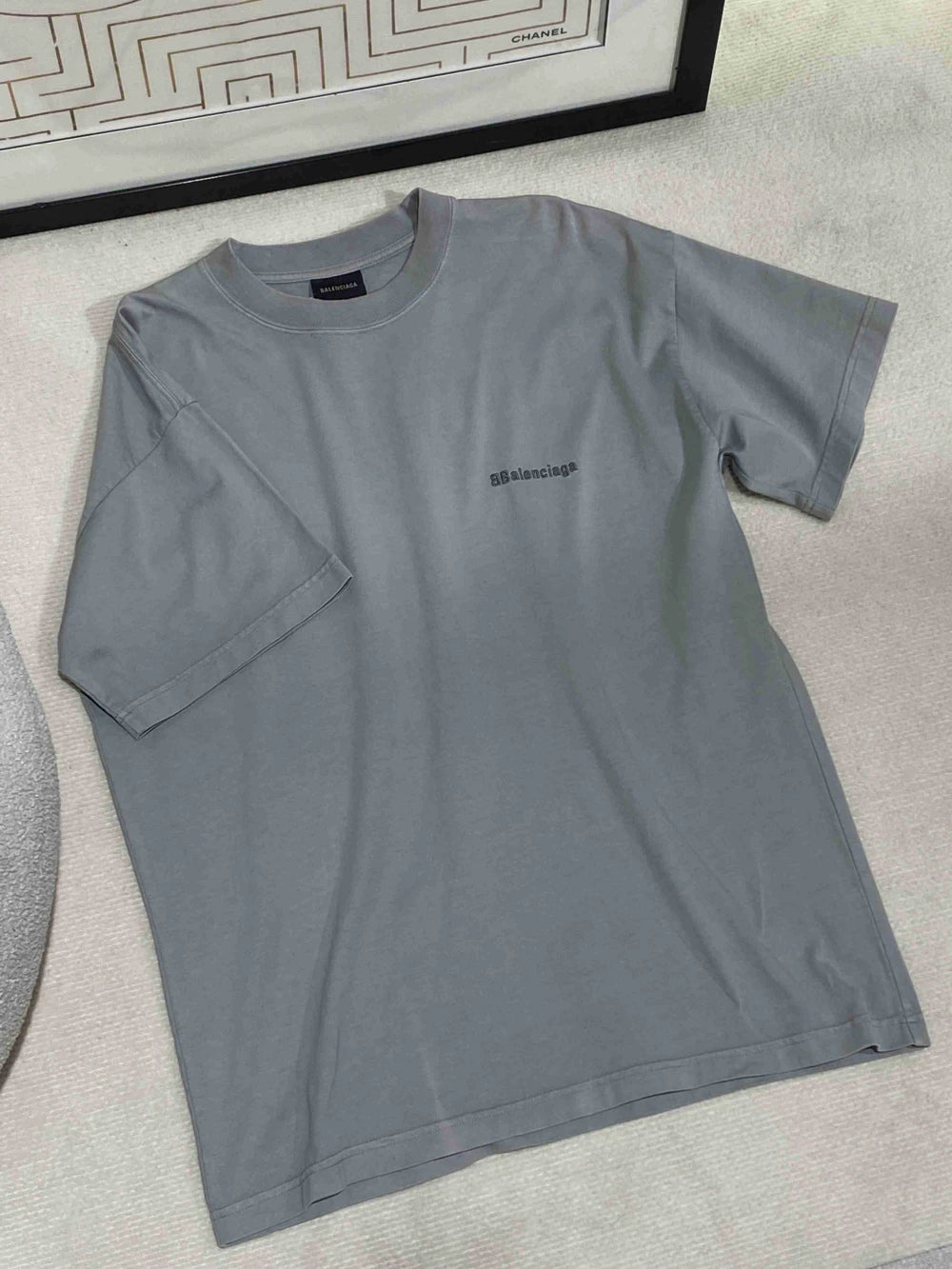 Balenciaga light gray short sleeved shirt