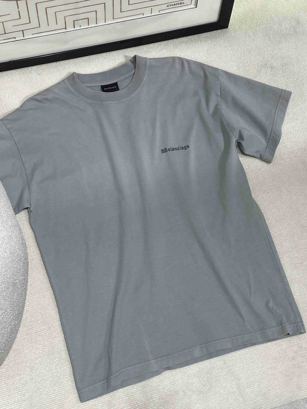 Balenciaga light gray short sleeved shirt