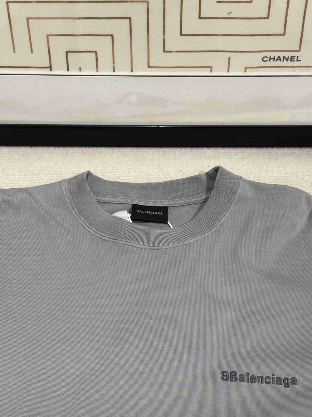 Balenciaga light gray short sleeved shirt