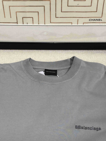 Balenciaga light gray short sleeved shirt