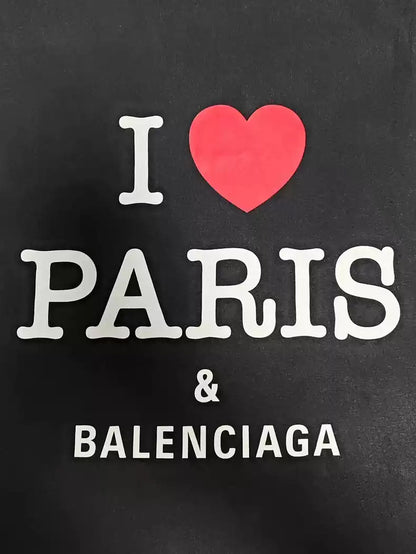 Balenciaga 24 i love pairs letter short sleeves