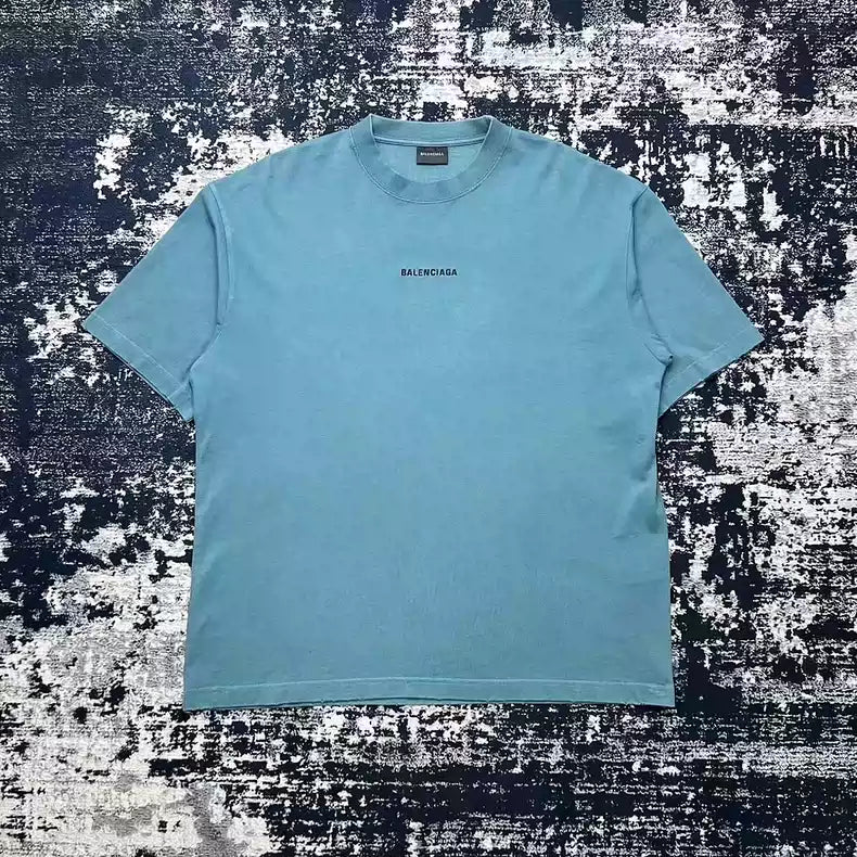 Balenciaga logo embroidered short sleeved shirt