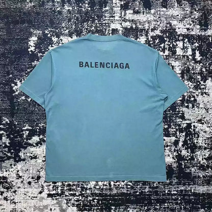 Balenciaga logo embroidered short sleeved shirt