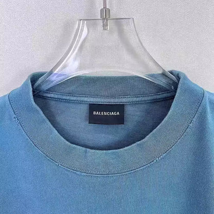 Balenciaga logo embroidered short sleeved shirt