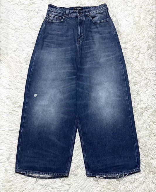 Balenciaga FW22 wide leg washed Baggy jeans - DMC