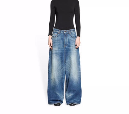 Balenciaga FW22 wide leg washed Baggy jeans - DMC