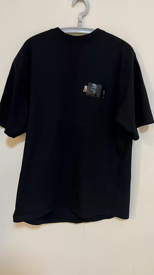 Balenciaga black cola tape short sleeved T-shirt