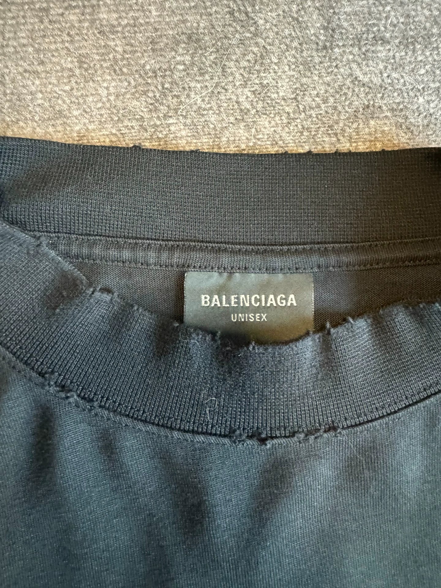 Balenciaga Autumn 24fall Black 3B Mud Stained Short Sleeve