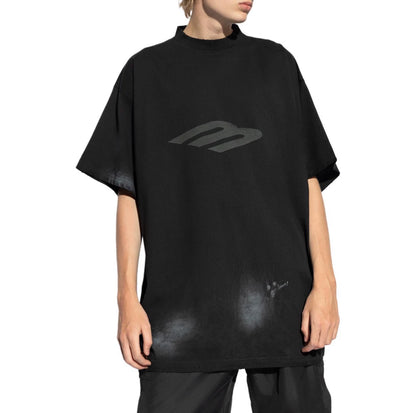 Balenciaga Autumn 24fall Black 3B Mud Stained Short Sleeve