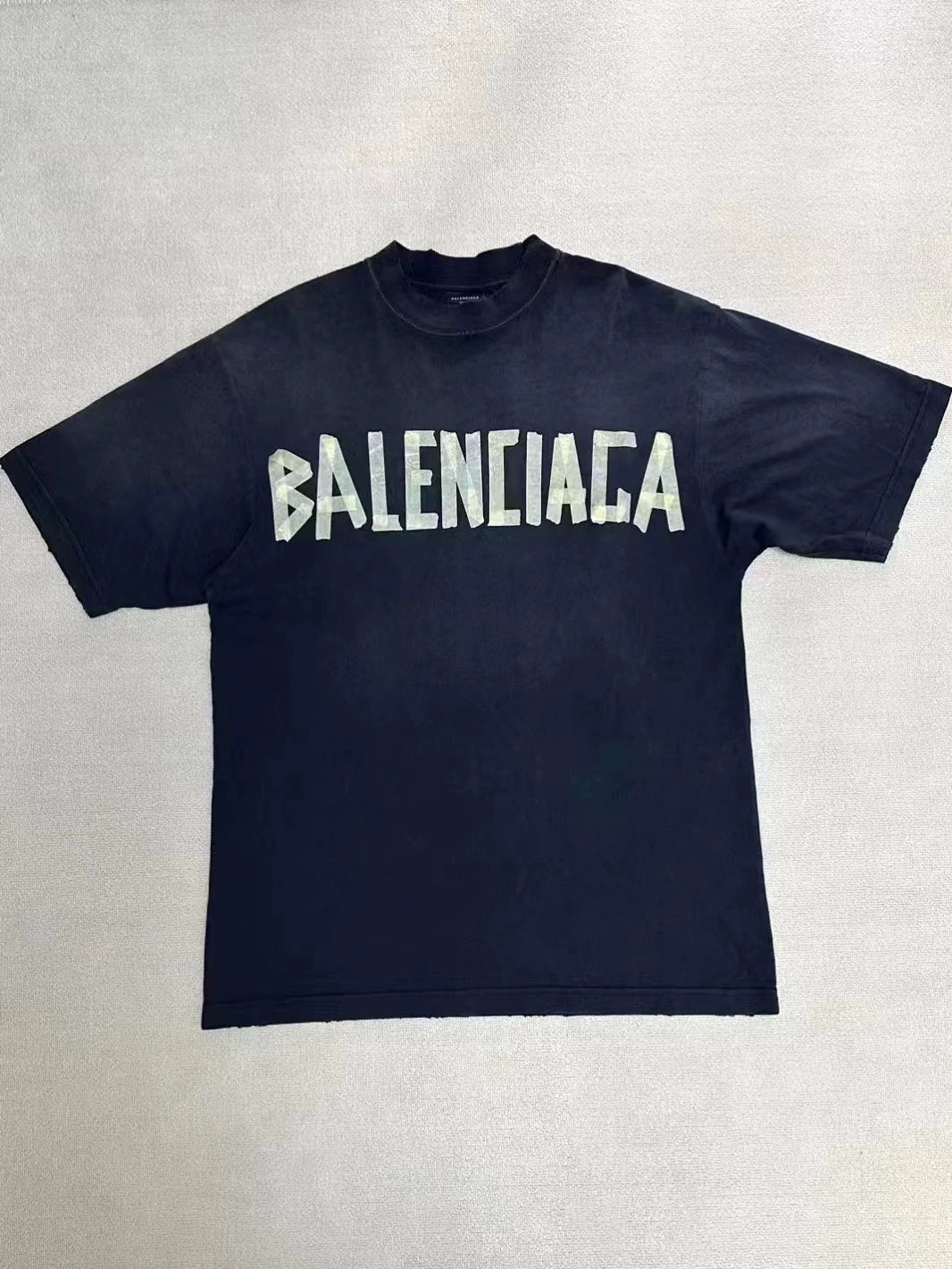 Balenciaga 23SS Adhesive Tape TAPE TYPE Pattern Paper Series Logo Short Sleeve