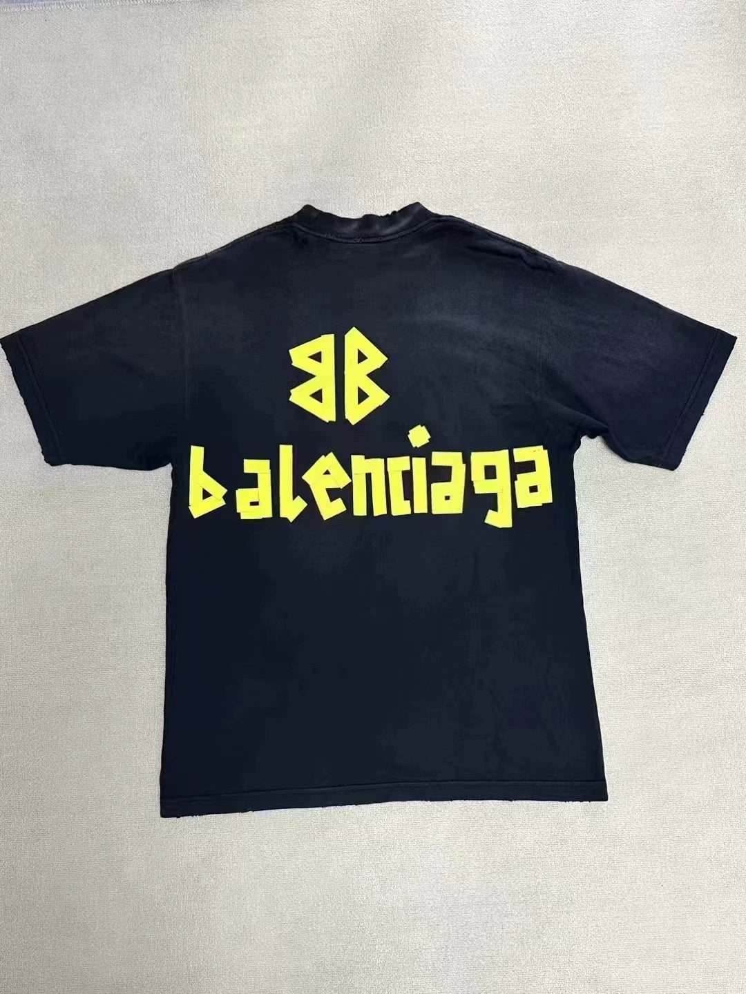 Balenciaga 23SS Adhesive Tape TAPE TYPE Pattern Paper Series Logo Short Sleeve