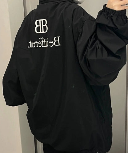 Balenciaga 23fall Be Different Double B Hooded Jacket