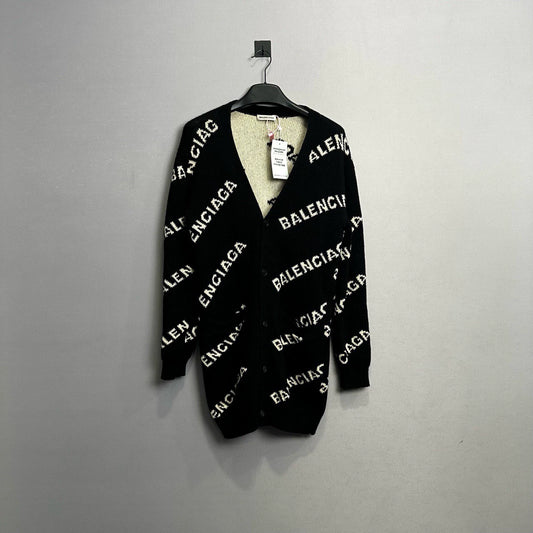 Balenciaga black bullet screen cardigan