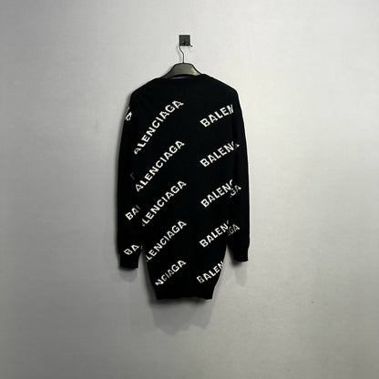 Balenciaga black bullet screen cardigan