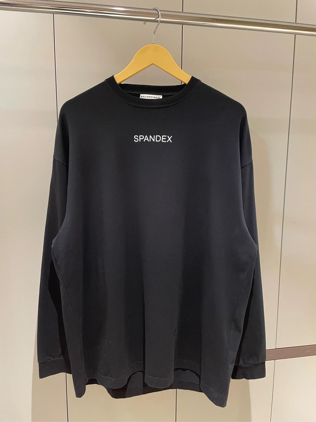 Balenciaga black spandex long sleeved sweatshirt