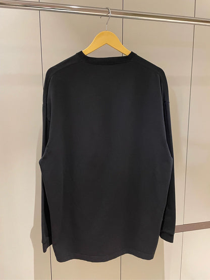 Balenciaga black spandex long sleeved sweatshirt