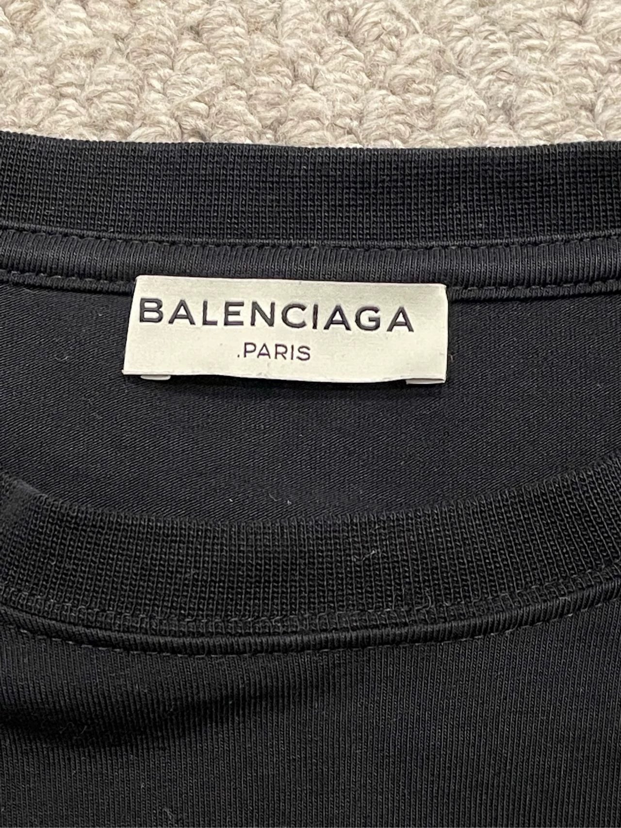 Balenciaga black spandex long sleeved sweatshirt