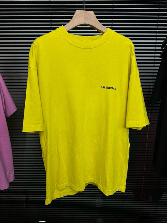 Balenciaga front and back logo short sleeved shirt