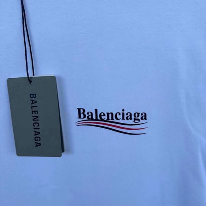 Balenciaga white cola short sleeved shirt