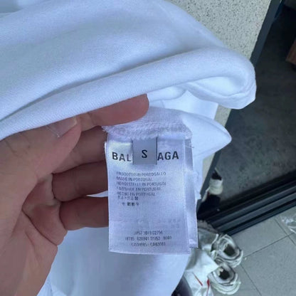 Balenciaga white cola short sleeved shirt