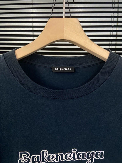 Balenciaga Embroidered Logo on Chest Short Sleeve