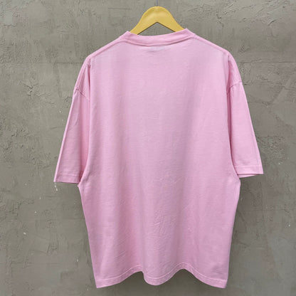 Balenciaga Sakura Pink Seven Nation Language Big Logo Short Sleeve