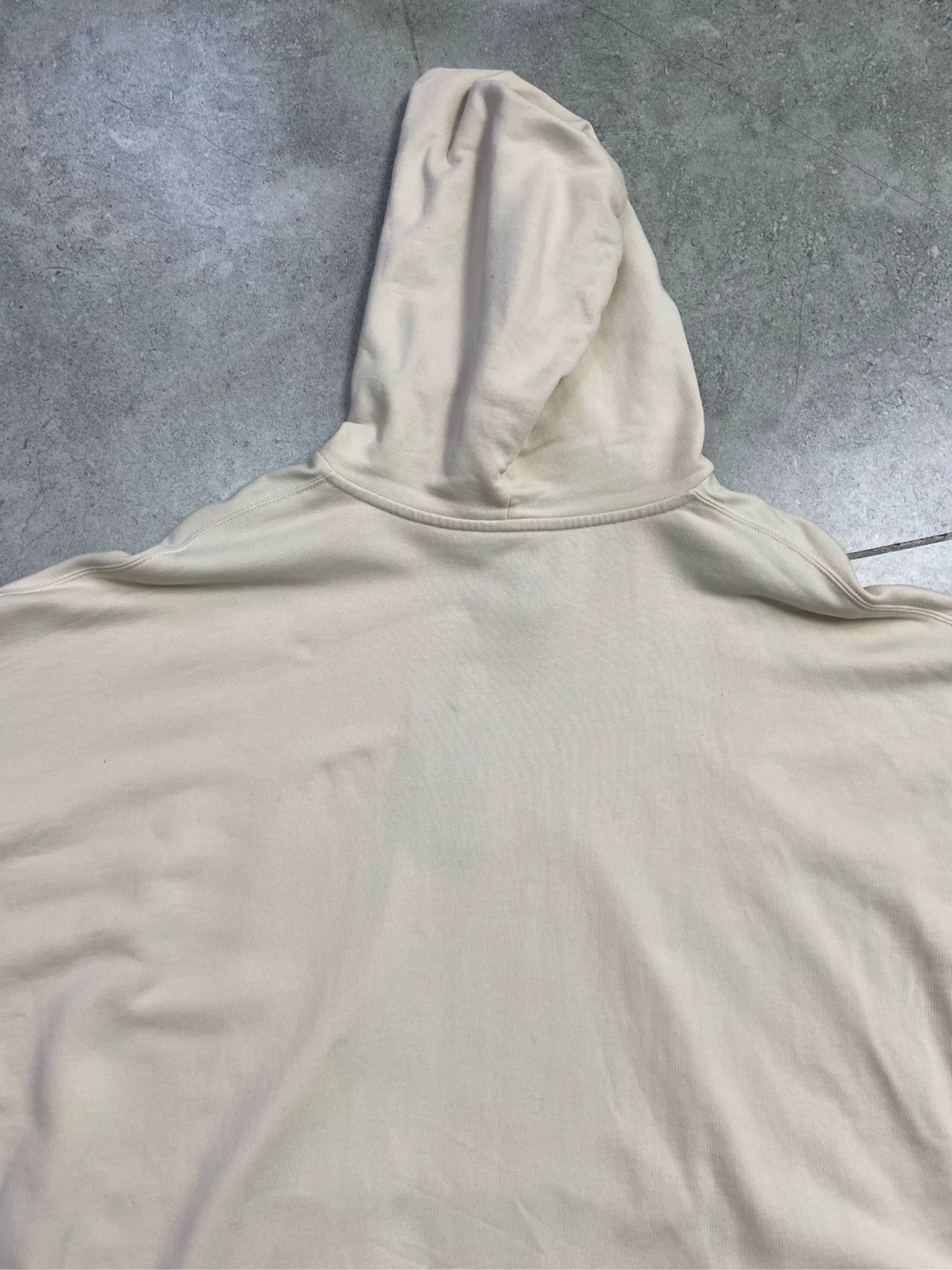 Balenciaga underlined logo pattern beige hoodie