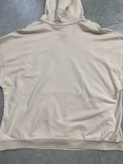 Balenciaga underlined logo pattern beige hoodie