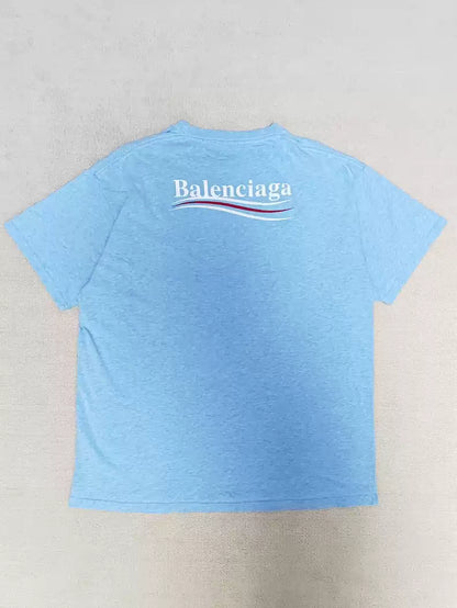 Balenciaga Wave Cola Logo Washed Short sleeved T-shirt