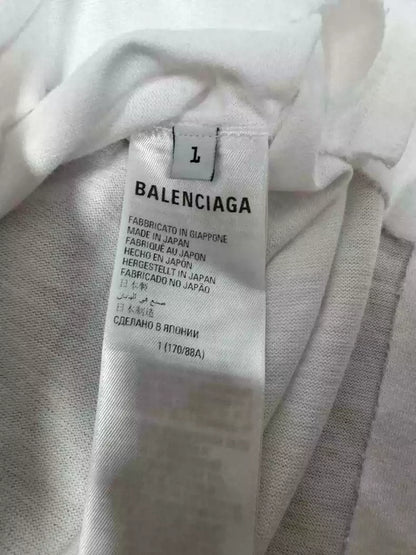 Balenciaga White Chest 3b Short Sleeve