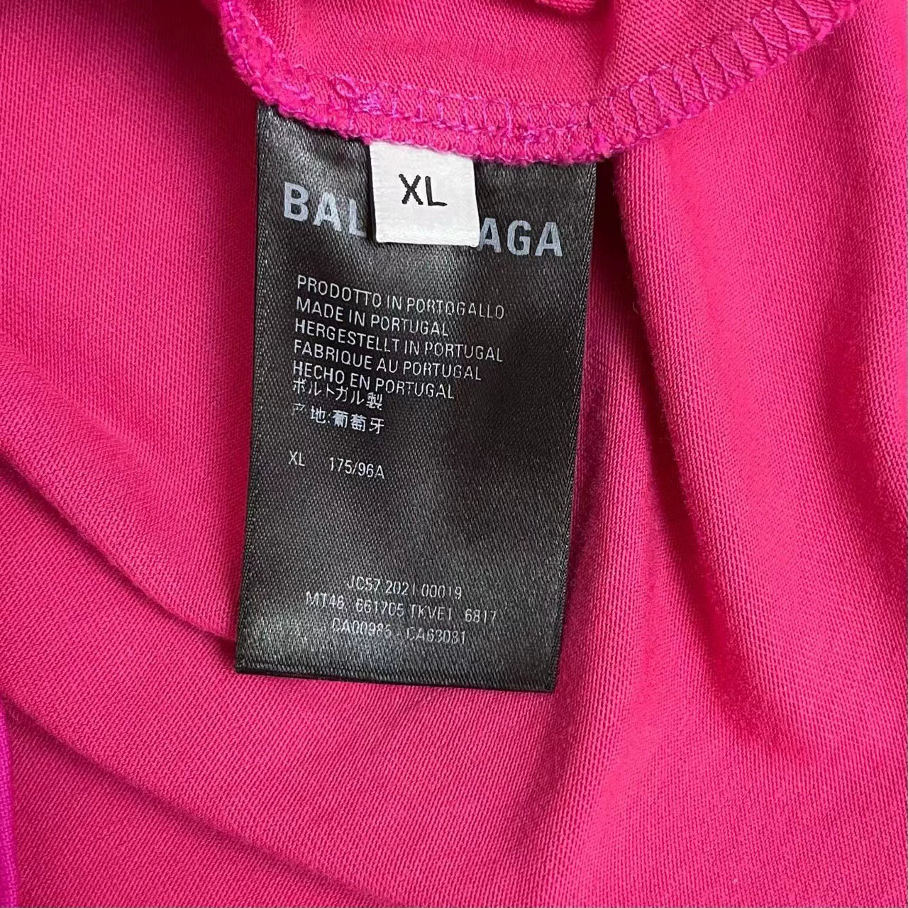 Balenciaga dragon fruit color slogan logo short sleeved shirt