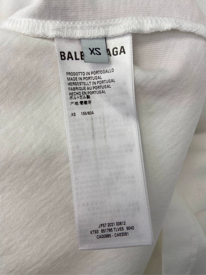 Balenciaga colorful national flag embroidered logo with white letters on the back short sleeved shirt