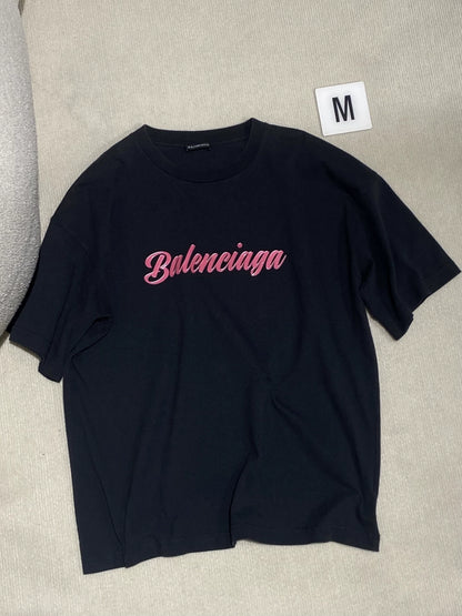 Balenciaga Barbie series pink letter logo short sleeved T-shirt