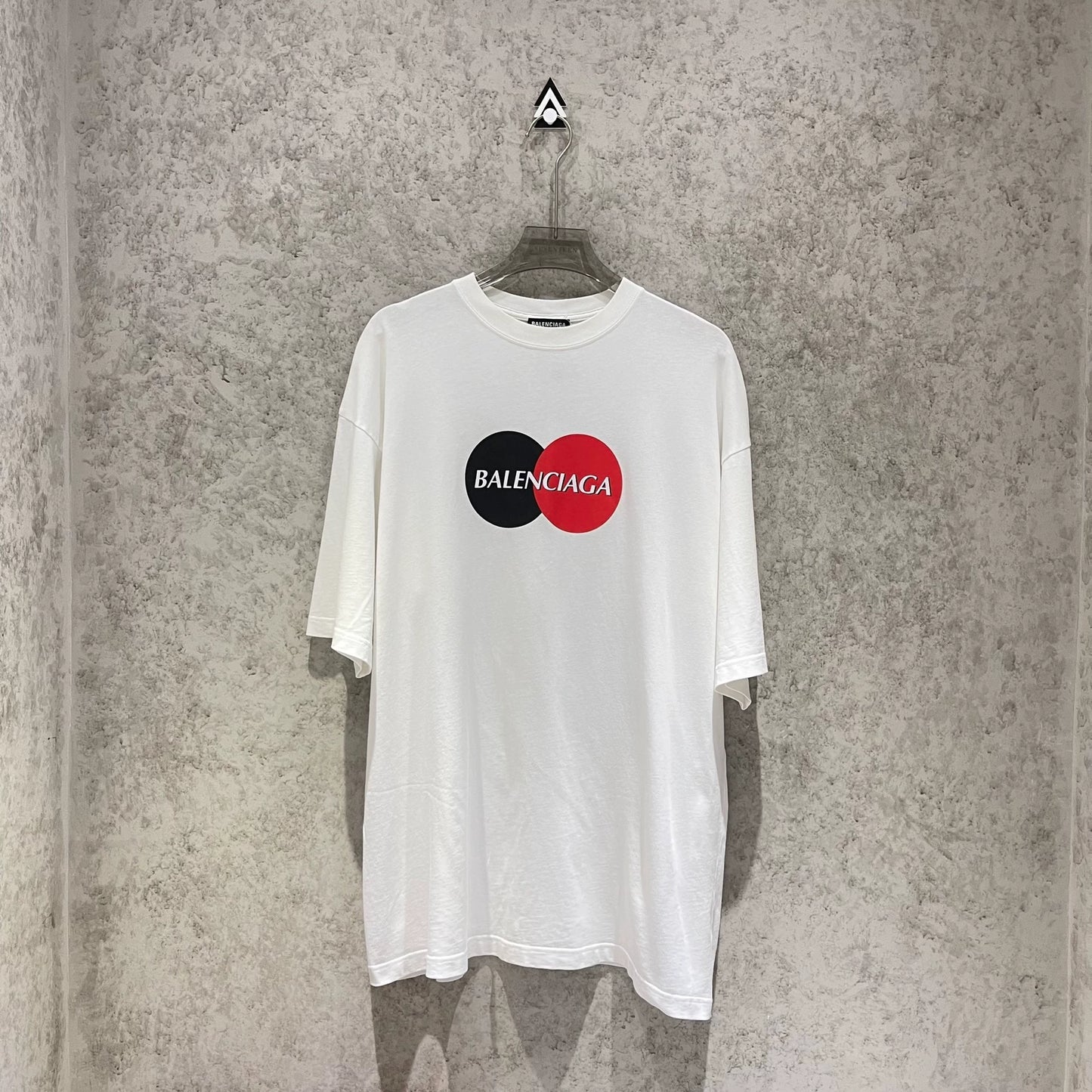 Balenciaga White Mastercard Printed Short Sleeve