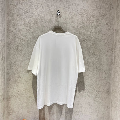 Balenciaga White Mastercard Printed Short Sleeve