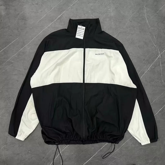 Balenciaga black and white spliced assault suit