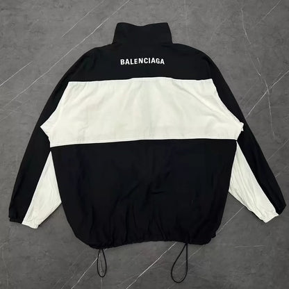 Balenciaga black and white spliced assault suit