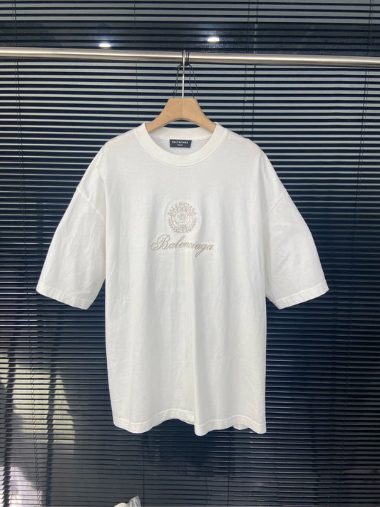 Balenciaga Embroidered Cupid Logo Short Sleeve