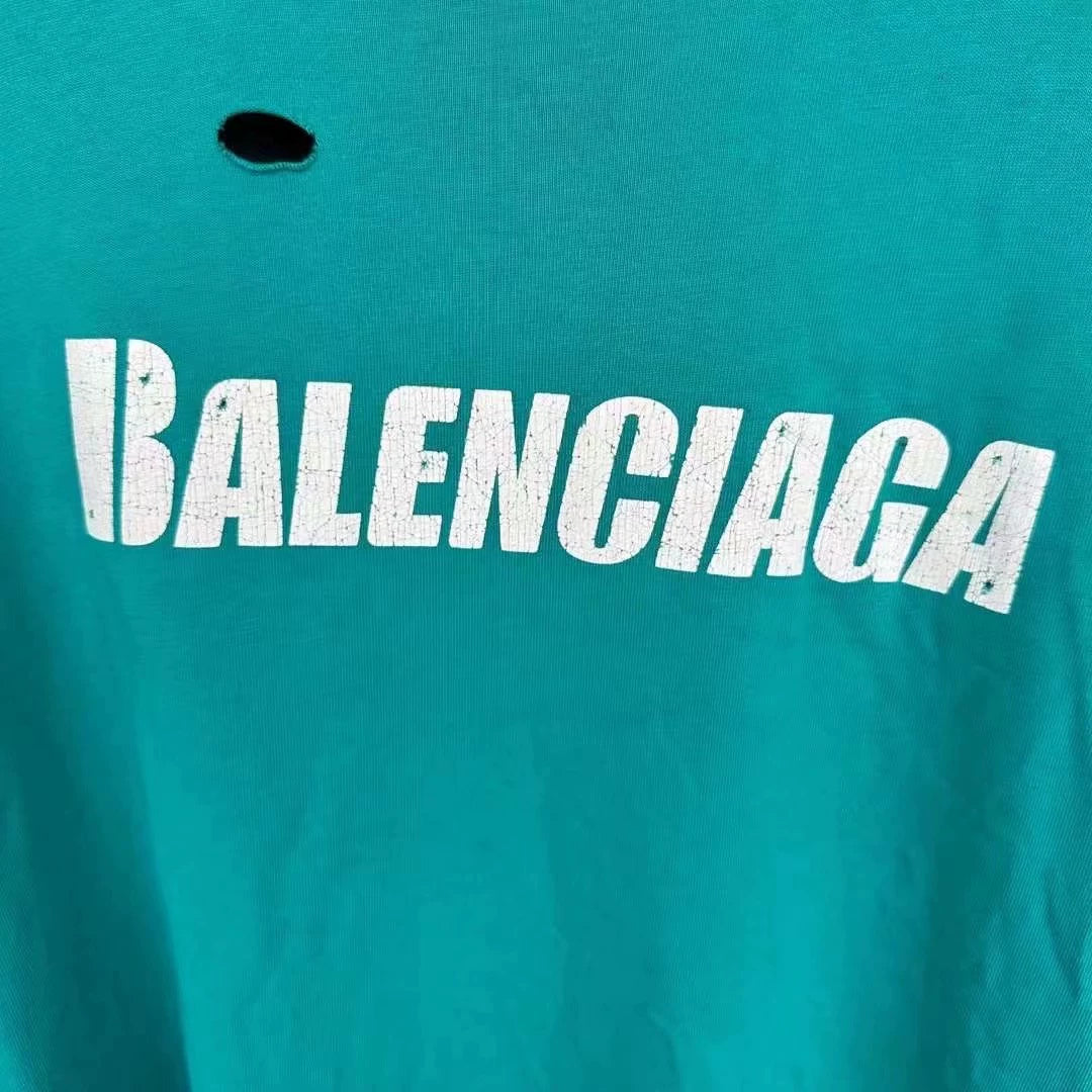 Balenciaga perforated short sleeved shirt